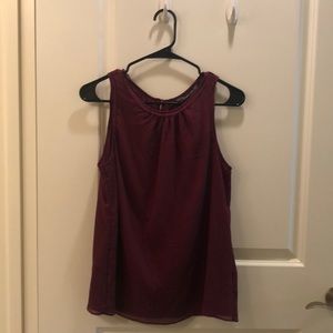 Burgundy tank blouse by Zara.